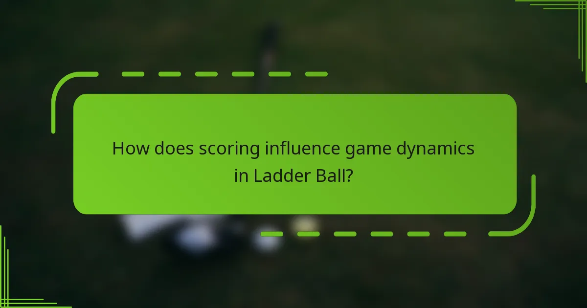 How does scoring influence game dynamics in Ladder Ball?