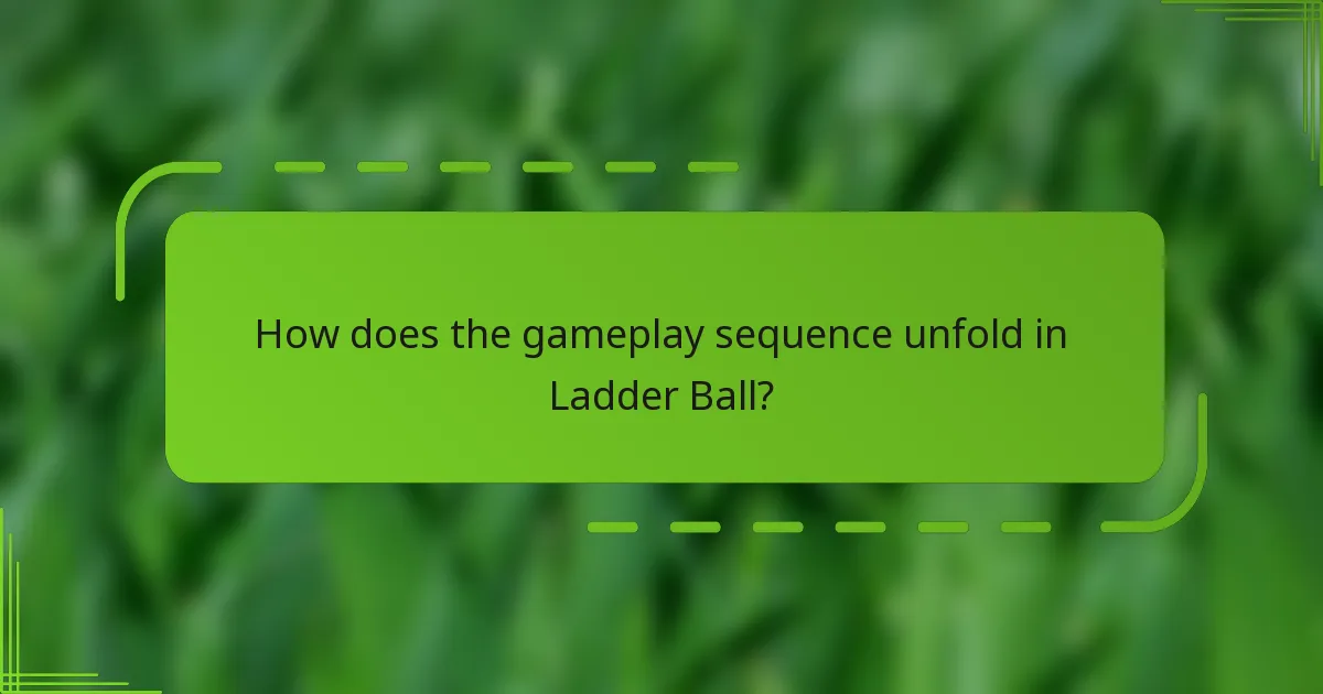 How does the gameplay sequence unfold in Ladder Ball?