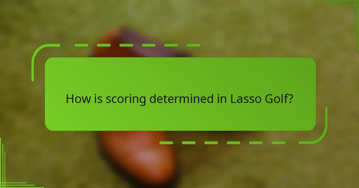 How is scoring determined in Lasso Golf?