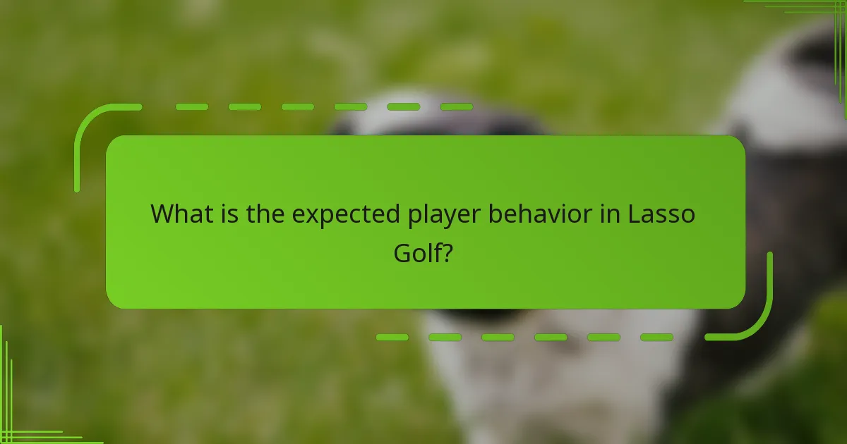 What is the expected player behavior in Lasso Golf?