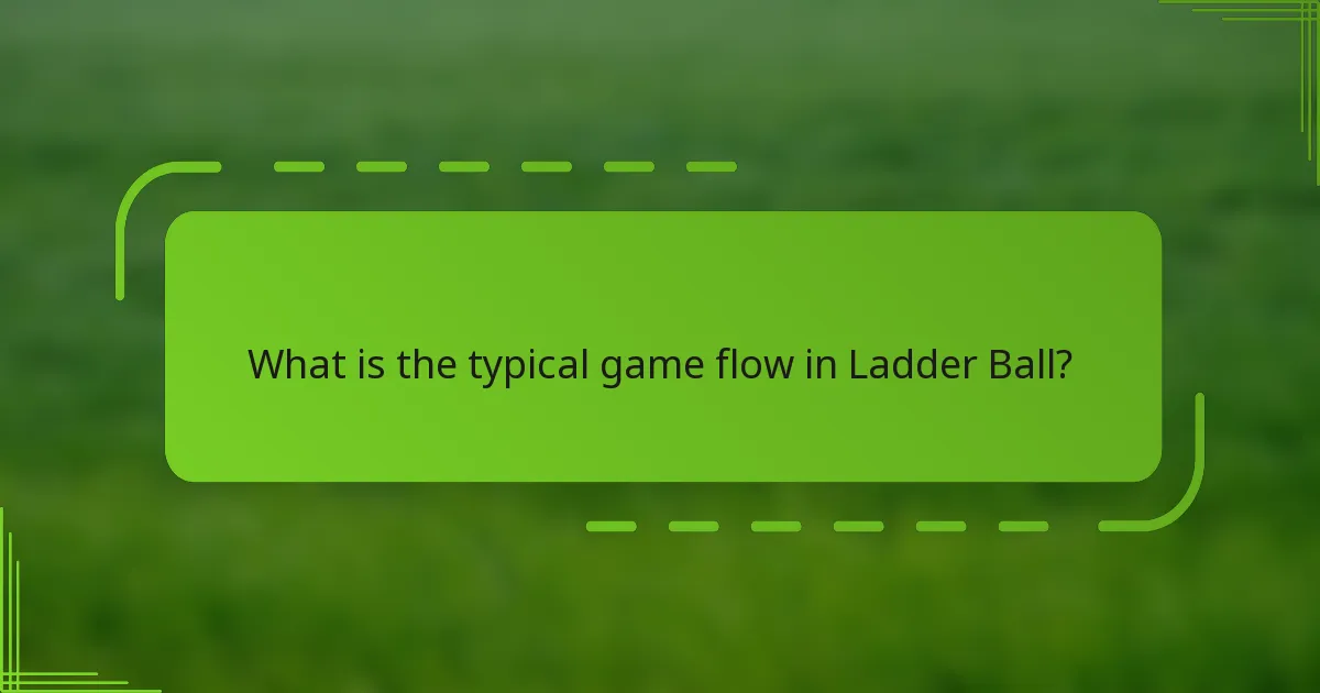 What is the typical game flow in Ladder Ball?